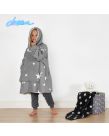 Dreamscene Star Print Hoodie Blanket, Charcoal - Kids