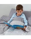 Dreamscene Kids Star Teddy Fleece Weighted Blanket, Silver Grey- 3kg