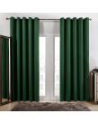 Dreamscene Eyelet Blackout Curtains, Forest Green - 168 x 182cm (66" x 72")
