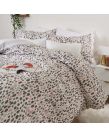 Dreamscene Dalmatian Spots Print Seersucker Duvet Set - White