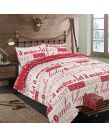 Deck The Halls Double Bedding Set - Red  