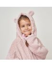 Dreamscene Kids Teddy Fleece Bear Ears Dressing Gown - Blush