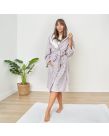 Dreamscene Leopard Print Fleece Dressing Gown - Blush