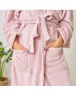 Dreamscene Heart Flannel Fleece Dressing Gown - Blush