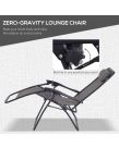 Outsunny Zero-Gravity Chairs With Foldable Table, Grey - 2 Chairs