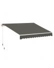 Outsunny Retractable Awning Canopy Shelter, Grey - 3X2M