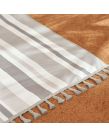 Dreamscene Tassel Striped Beach Towel - Grey