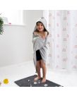 Dreamscene Kids Plain Pom Pom Hooded Towel, Grey - One Size