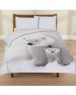 3D Polar Bear Animal Print Duvet Cover with Pillow Cases Bedding Set - King Size