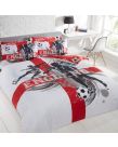 Dreamscene England Football Duvet Cover with Pillowcase Bedding Set, Red White Flag - Double