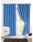 Dreamscene Ring Top Lined Thermal Blackout Eyelet Curtains, Duck Egg - 90" x 90"