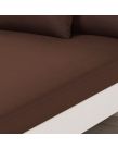 Brentfords Plain Dyed King Size Fitted Sheet - Chocolate