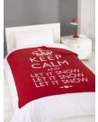 Dreamscene Let It Snow Red Fleece Blanket 120x150cm