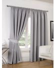 Faux Silk Blackout Curtains - Silver 46x72
