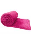 Luxury Faux Fur Mink Fleece Single Throw - Pink