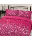 Dreamscene Glitz Gem Print Sparkle Quilt Duvet Cover With Pillowcases Bedding Set Pink - Super King