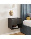 Harmony Pair Of Wall Mounted Bedside Tables - Anthracite