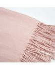 Highams Acrylic Plain Fleece Throw, Blush - 150 x 200cm