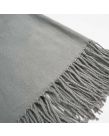 Highams Acrylic Plain Fleece Throw, Silver - 150 x 200cm
