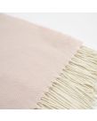 Highams Acrylic Stripe Chevron Fleece Throw, Blush - 150 x 200cm