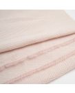 Highams Acrylic Stripe Chevron Fleece Throw, Blush - 150 x 200cm