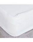 Highams Easy Care Polycotton Deep Fitted Sheet - White