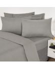 Highams 2 Pack Cotton Housewife Pillowcases - Grey