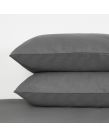 Highams 2 Pack Polycotton Housewife Pillowcases - Charcoal