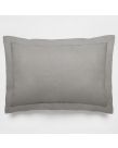 Highams 2 Pack Cotton Oxford Pillowcases - Grey