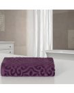 Jacquard 100% Cotton Velour Super Soft Hand Towel - Purple