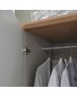 Kenda 2-Door 1-Drawer Wardrobe - Grey