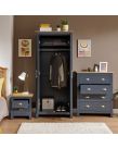 Lancaster 3 Piece Bedroom Furniture Set - Slate Blue