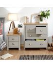 Lancaster 2+2 Drawer Chest of Drawers - Grey