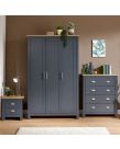 Lancaster 4 Piece Bedroom Furniture Set - Slate Blue