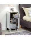 Lucia 3 Drawer Jewelled Chest Mirrored