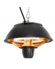Outsunny Hanging Electric Halogen Heater Light, 600W - Black