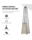Outsunny Stainless Steel Outdoor Garden Patio Pyramid Heater
