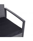 Outsunny Rattan Wicker Garden Furniture Patio Bistro Set, 3 Piece - Grey
