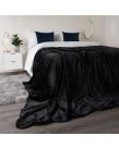 Dreamscene Black Luxury Faux Fur Mink Throw 200x240cm