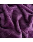 Luxury Faux Fur Mink Fleece King Size Throw - Grape