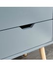 Nyborg Single 2 Drawer Bedside Table - Dark Grey