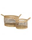Sass & Belle Seagrass Open Weave Baskets, 2 Pack - Natural