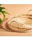 Sass  & Belle Decorative Round Rattan Tray - Natural