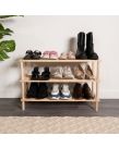OHS Wooden Shoe Storage Rack, 3 Tier - Natural