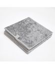 OHS Crushed Velvet Cube Storage Boxes, Grey - 2 pack