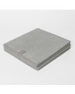 OHS Matte Velvet Cube Storage Boxes, Silver - 2 Pack