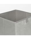 OHS Matte Velvet Cube Storage Boxes, Silver - 2 Pack