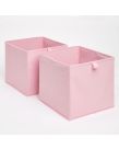 OHS Plain Cube Storage Boxes, Blush - 2 pack