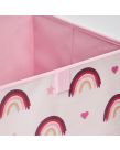 OHS Rainbow Print Cube Storage Boxes, Blush - 2 Pack