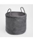 OHS Teddy Fleece Storage Basket - Grey